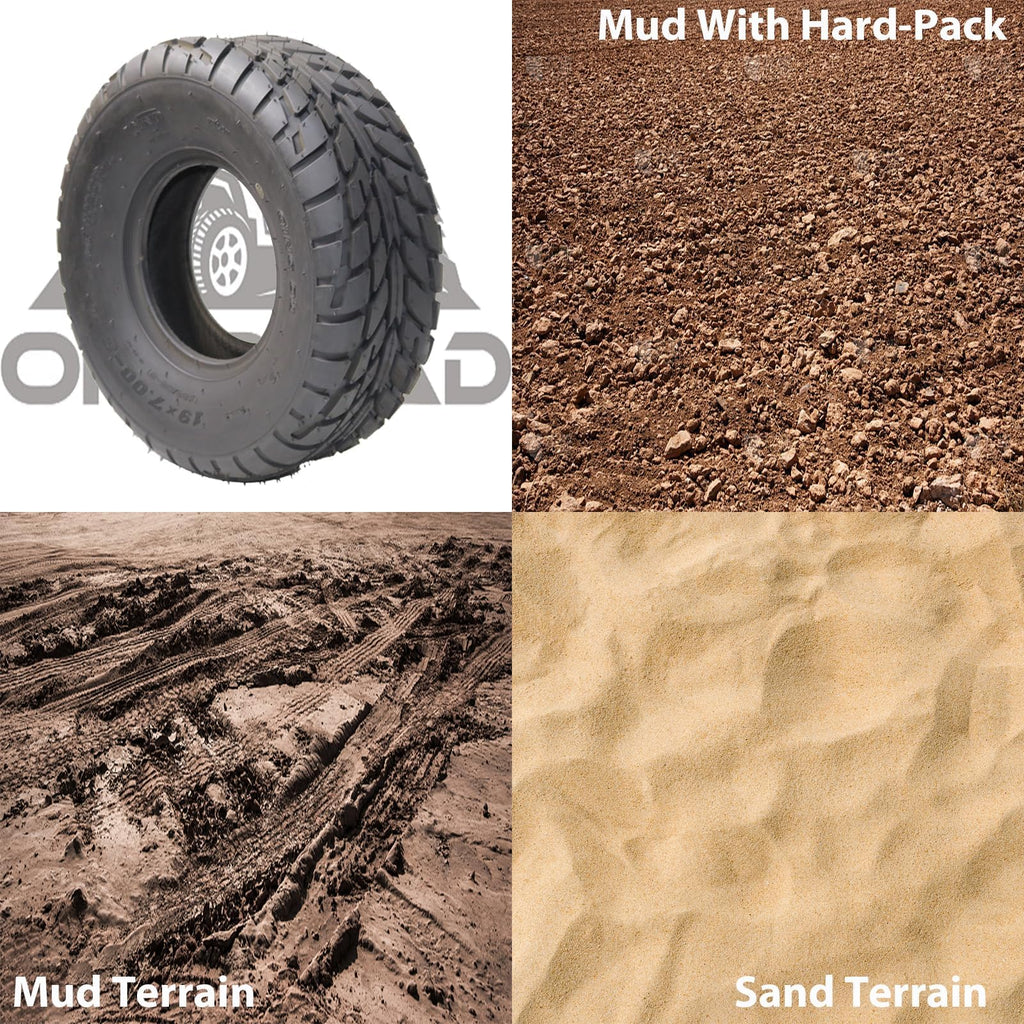 19x7-8 Set of 2 All Terrain Tubeless ATV Tires M21931