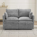 Light Grey Chenille 2 Seater Loveseat Sofa with Storage I799