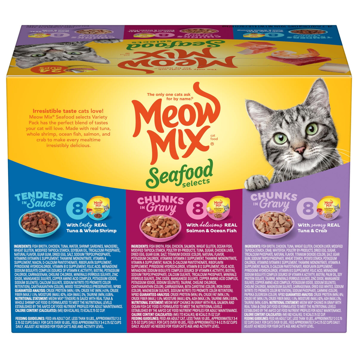 Dry Cat Food 6.3 Pound and Wet Cat Food Variety Pack 2.75 Ounce (Pack of 24) Q4740
