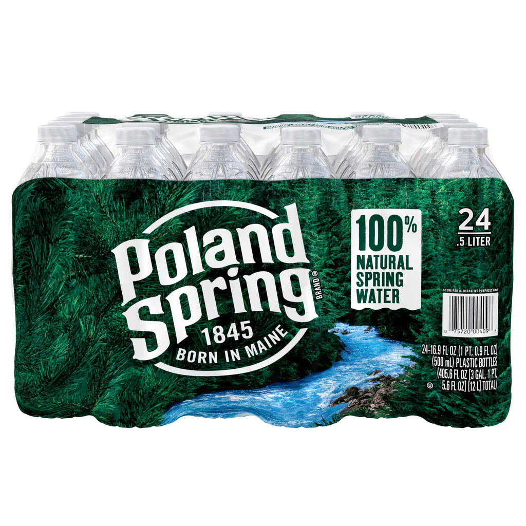 100% Natural Spring Water 16.9 fl oz 24 Pack F481523