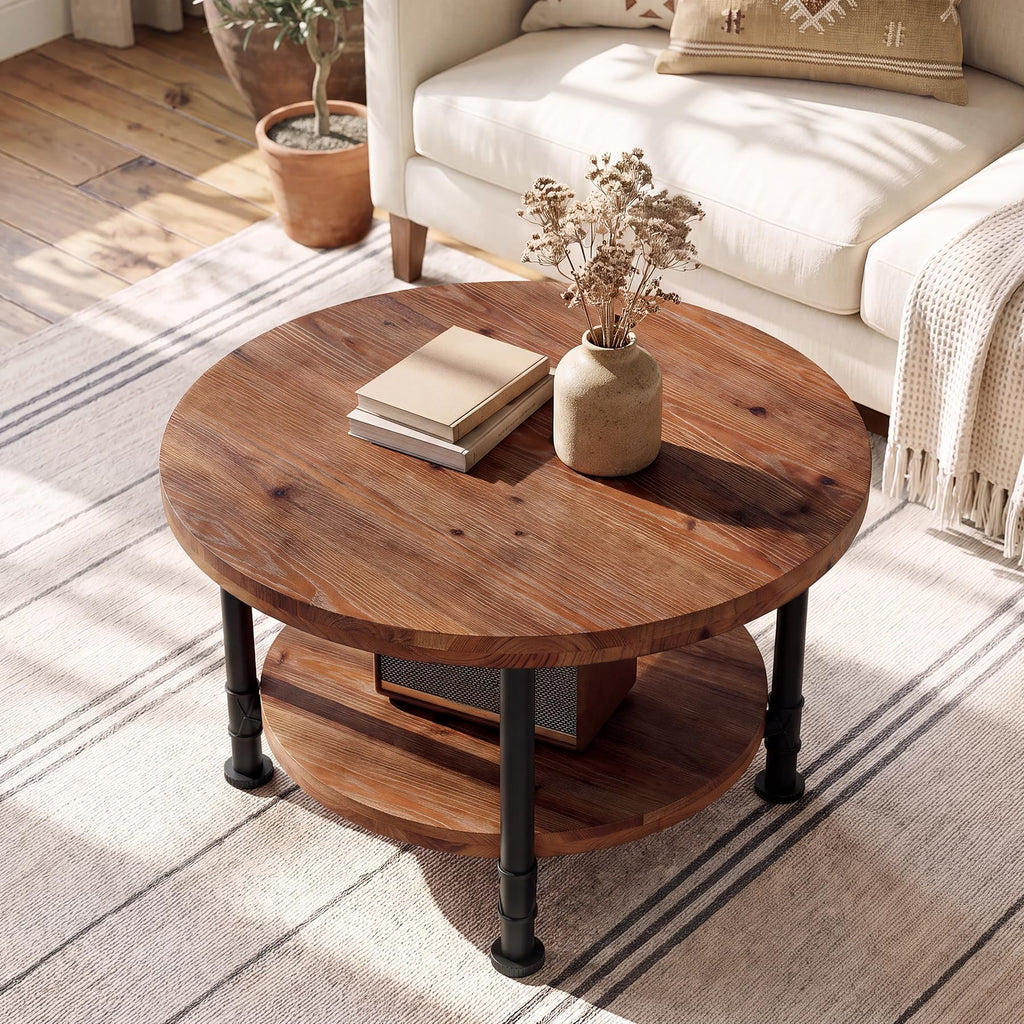 Solid Wood Round Coffee Table O2187
